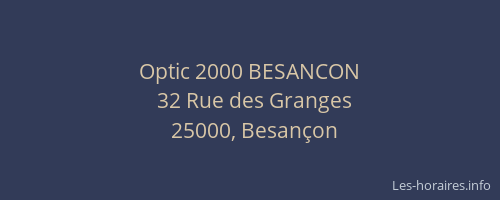 Optic 2000 BESANCON