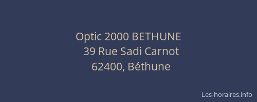Optic 2000 BETHUNE