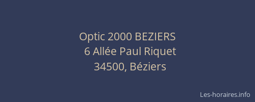 Optic 2000 BEZIERS