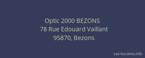 Optic 2000 BEZONS