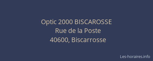 Optic 2000 BISCAROSSE