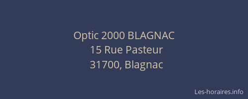 Optic 2000 BLAGNAC