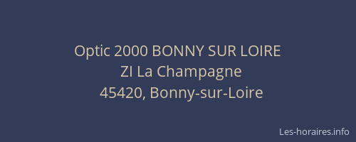 Optic 2000 BONNY SUR LOIRE