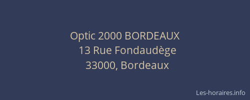 Optic 2000 BORDEAUX