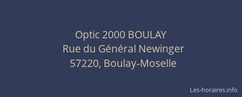 Optic 2000 BOULAY