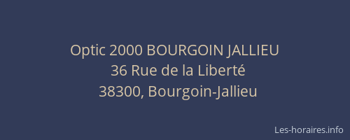 Optic 2000 BOURGOIN JALLIEU