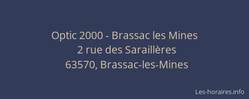 Optic 2000 - Brassac les Mines