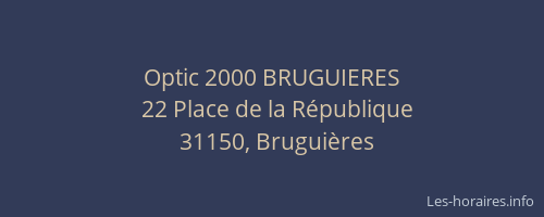 Optic 2000 BRUGUIERES