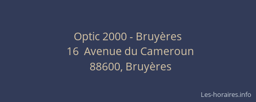 Optic 2000 - Bruyères