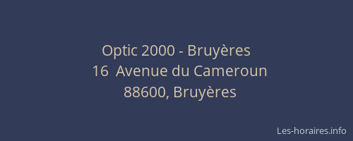 Optic 2000 - Bruy&egrave;res