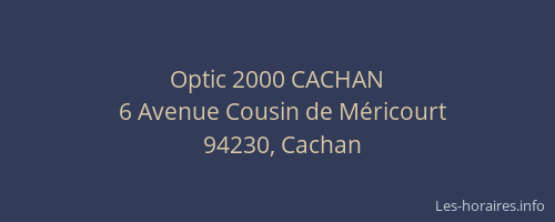 Optic 2000 CACHAN