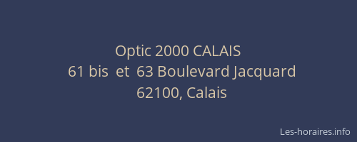 Optic 2000 CALAIS