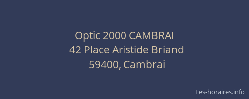 Optic 2000 CAMBRAI