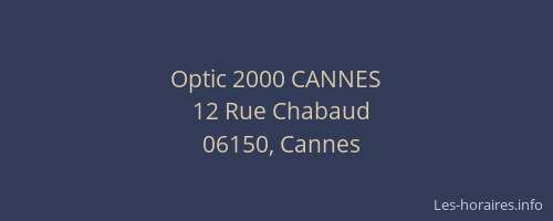 Optic 2000 CANNES