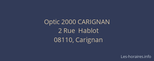 Optic 2000 CARIGNAN