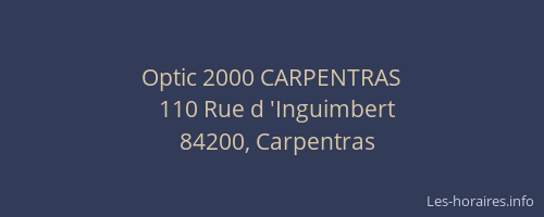 Optic 2000 CARPENTRAS
