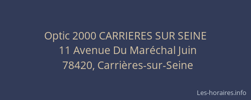 Optic 2000 CARRIERES SUR SEINE