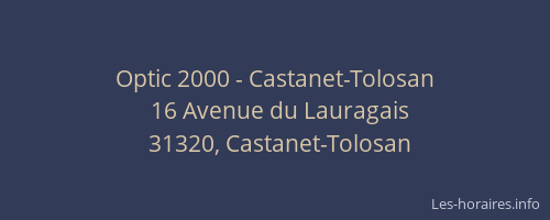 Optic 2000 - Castanet-Tolosan
