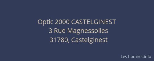 Optic 2000 CASTELGINEST