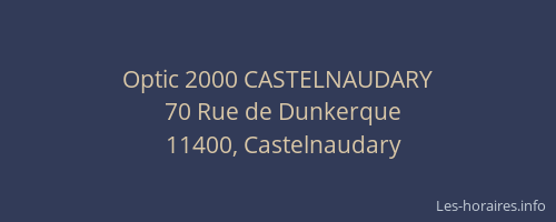 Optic 2000 CASTELNAUDARY