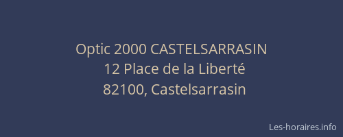 Optic 2000 CASTELSARRASIN