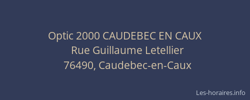 Optic 2000 CAUDEBEC EN CAUX