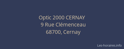Optic 2000 CERNAY