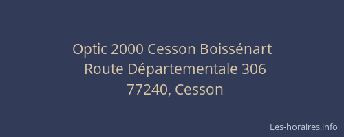 Optic 2000 Cesson Boissénart