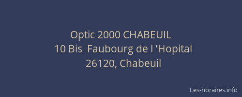 Optic 2000 CHABEUIL