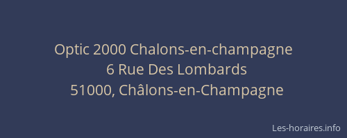Optic 2000 Chalons-en-champagne
