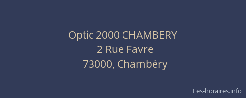 Optic 2000 CHAMBERY