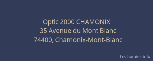 Optic 2000 CHAMONIX