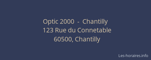 Optic 2000  -  Chantilly