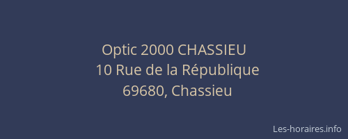 Optic 2000 CHASSIEU