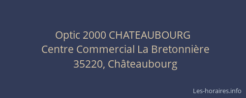 Optic 2000 CHATEAUBOURG
