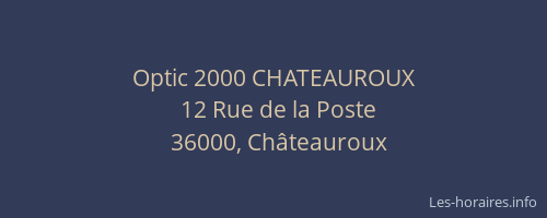 Optic 2000 CHATEAUROUX
