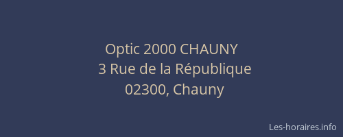 Optic 2000 CHAUNY