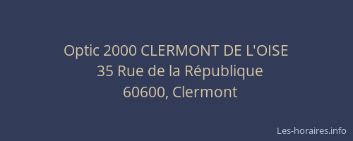 Optic 2000 CLERMONT DE L'OISE