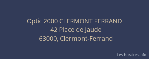 Optic 2000 CLERMONT FERRAND