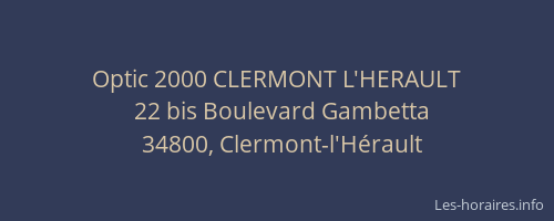Optic 2000 CLERMONT L'HERAULT