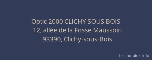 Optic 2000 CLICHY SOUS BOIS