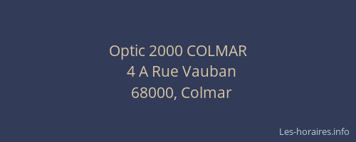 Optic 2000 COLMAR
