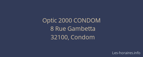 Optic 2000 CONDOM