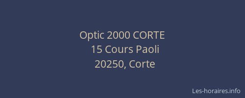 Optic 2000 CORTE