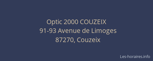 Optic 2000 COUZEIX