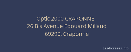 Optic 2000 CRAPONNE