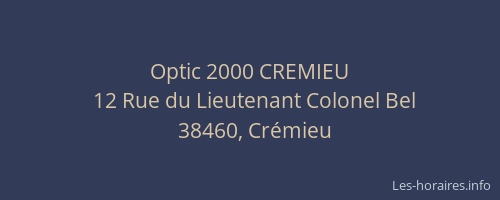 Optic 2000 CREMIEU
