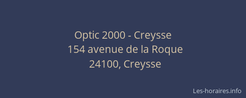 Optic 2000 - Creysse