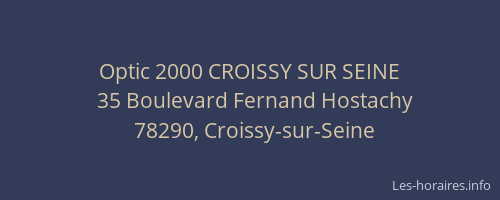 Optic 2000 CROISSY SUR SEINE