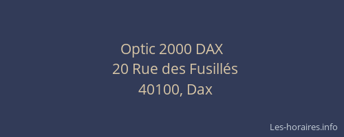Optic 2000 DAX
